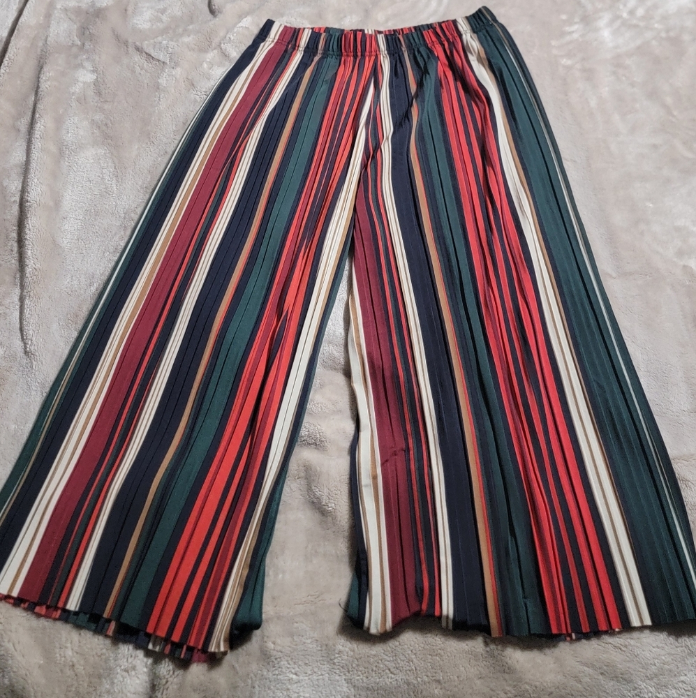 Anna Morgan Striped Wide-Leg Trousers